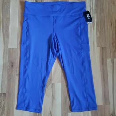Id Ideology Plus Size Cropped Leggings Blue Size 1X Msrp 35$
